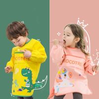 Cute Cartoon Baby Bibs Long Sleeve Art Apron Animal Smock Children Bib Burp Clothes Soft Feeding Eat Toddler Waterproof Baberos