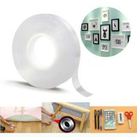 1/2/3/5m Reusable Double Sided Adhesive Nano Transparent Tape Removable Sticker Washable Adhesive Loop Disks Tie Glue Gadget