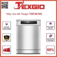 Máy Rửa Bát Texgio 15 Bộ Tgf3815S Chế Độ Hé Cửa Tự Động Tùy Chọn Giàn Rửa