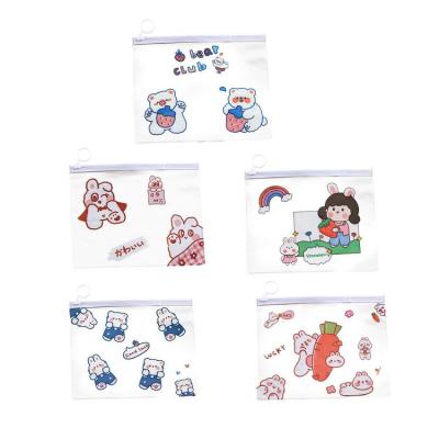 Zip Pencil Pouches Clear Clear Waterproof Exam Zipper Pencil Bags Teens Cartoon Portable Desk Organizer Stationary Pouch for School Stationery Supplies forceful