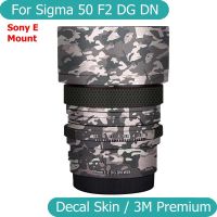 สติกเกอร์กล้องฟิล์มห่อไวนิลสำหรับ Sigma 50มม. F2 DG DN สติ๊กเกอร์ติดบนตัวเครื่องเคลือบสติ๊กเกอร์ป้องกันตัวเลนส์กล้องถ่ายรูปสำหรับ Sony E Mount 50 F/ 2 2 50F2