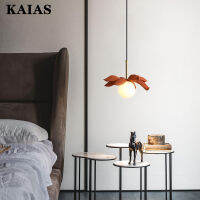 KAIAS Scandinavian ห้องรับประทานอาหารบุคลิกภาพโคมระย้าขนาดเล็กนักออกแบบสร้างสรรค์บาร์หัวเดียวโคมระย้าแก้วเรซิ่นข้างเตียงนอน