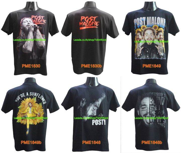 เสื้อวง-post-malone-โพสต์-มาโลน-ไซส์ยุโรป-เสื้อยืดวงดนตรีร็อค-ผ้านุ่มใส่สบาย