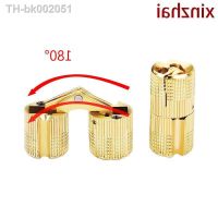 ♈▦✁ 2pcs Cylindrical 10mm/12mm/14mm/16mm Copper Barrel Hinges Hidden Cabinet Concealed Invisible Brass Hinges