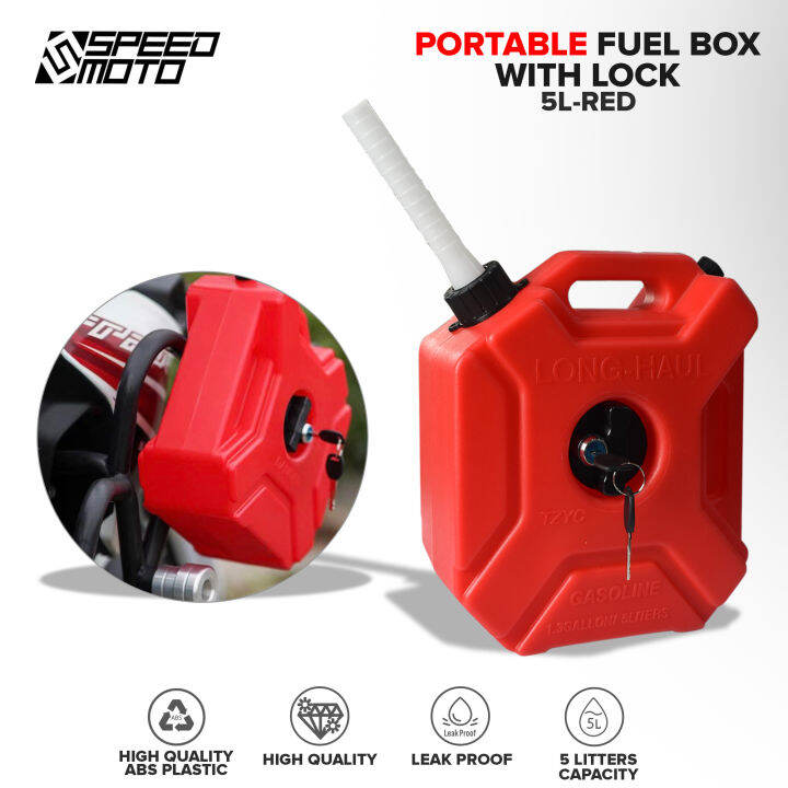 Portable Fuel Box 5l Oil Tank Back Up Fuel Oil Container With Lock And Keys Universal For