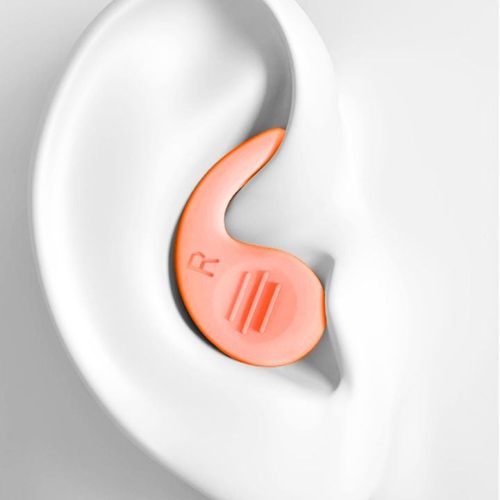 2ชิ้นซิลิโคน-earplug-สำหรับการนอนหลับการศึกษาคอนเสิร์ตฉนวนกันเสียงที่อุดหูซ้ำๆใช้สวมใส่สบาย