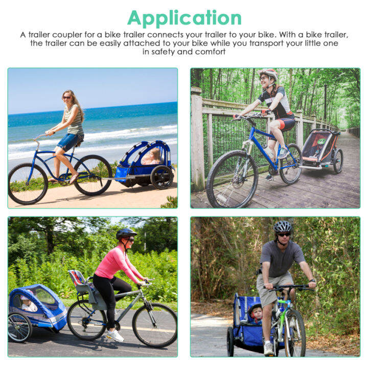 Valeny 2 Pack Bike Trailer Hitch with Locking Pin for Child/Dog Trailer