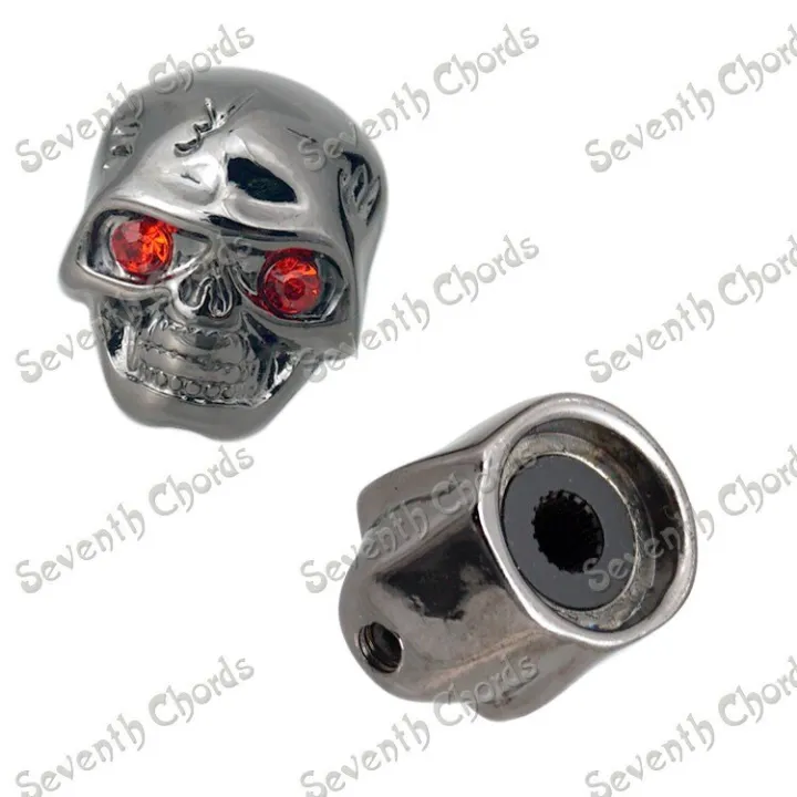 4-pcs-metal-skull-head-volume-tone-pot-speed-control-knob-for-electric-guitar-bass-black-chrome-gold-guitar-bass-accessories