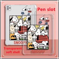 【Low Price】( With Pen Slot ) ⭐️Snoopy⭐️เคส （Gen7/Gen8）iPad10.2 Apple iPad Case For Gen5 gen6 9.7 2018 Mini 5 4 3 2 1 Air 10.5 Airbag pen slot protective shell 2020Pro11 Air4 10.9inch