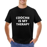 Coochie Is My Terapi T-Shirt Kaus Pendek Pria Baju Lucu Vintage Kaus S-4XL-5XL-6XL