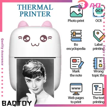 Portable Thermal Printer Mini Cat Print Photo Pocket Thermal Label