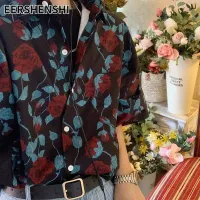 EERSHENSHI เสื้อยืดแฟชั่นเสื้อเชิ้ตผู้ชายในเมืองลำลองแขนสั้น เสื้อแขนสั้น