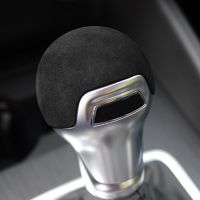 1Pc Alcantara Car Shift Handle Ball Gear Head Shift Knob Cover Stickers For Audi A3 S3 TT 2015-2019 Q2 2018 2019 Car Accessories