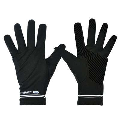 Black Cycling Gloves Full Finger UV Protection Lightweight Anti-slip Touch Screen Cooling Cycling Gloves