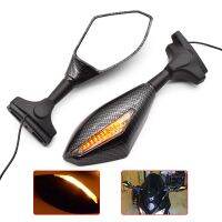 Universal Motorcycle LED Turn Signals Integrated Rear View Side Mirrors For Yamaha NMAX 125 TMAX 500 530 VMAX 1200 1700 TDM 900