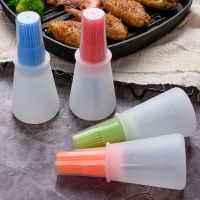 Portable Silicone Oil Bottle with Brush Grill Oil Brushes Liquid Oil Pastry Kitchen Baking BBQ Tool Kitchen Tools for BBQ NEW