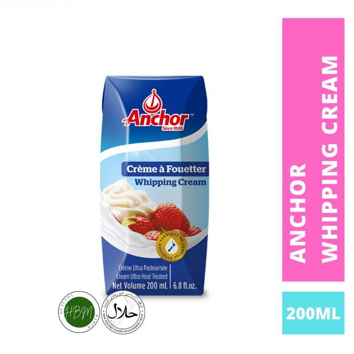 ANCHOR WHIPPING CREAM 200ML / UHT / BAKING / KRIM PUTAR / NEW ZEALAND