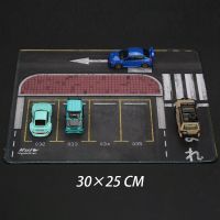 Car Scene Mat 1:64 Scale Road Scene Parking Lot Mat for Diecast Car Model Toy Scene Display Simulation Scene Vehicle Mouse Pad