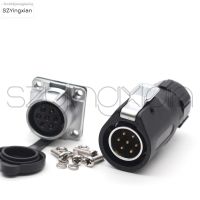 ❍✖ XHP20 Connector 2/3/4/5/6/7/8/9/10 12 Pin Industrial Aviation Power Waterproof IP68 Square Panel Mount Male Plug Female Socket