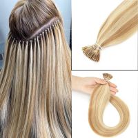 Straight Hair I Tip Fusion Human Hair Extension 100% Keratin Human Hair Extensions Micro Links  Hair For Salon 50strands/pack