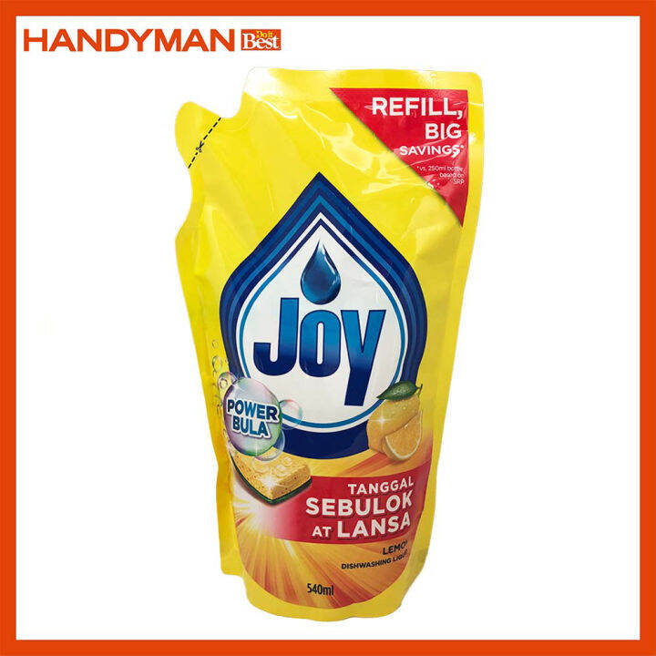 Joy Dishwashing Liquid Refill Lemon, 540ml | Lazada PH
