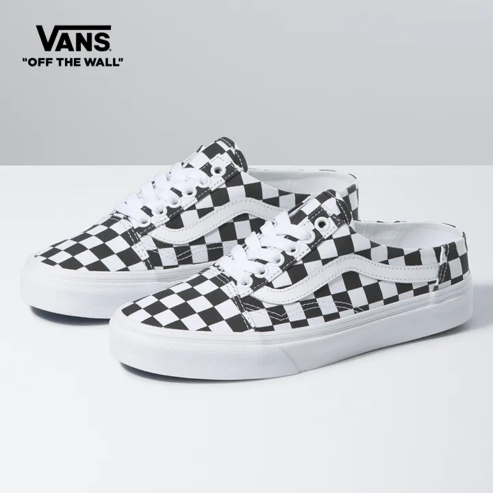 checkerboard old skool mule