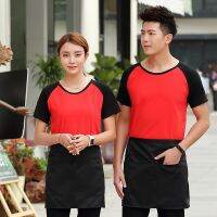 เสื้อยืดเสื้อยืดคอกลมแขนสั้นลาย Color-B เสื้อผ้าใส่ทำงานจัดเลี้ยงหม้อไฟร้านอาหารจานด่วนร้านแฮมเบอร์เกอร์พิซซ่า Wai