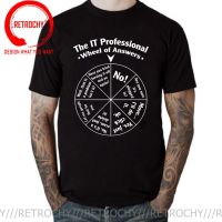 Casual The Professional Wheel Of Answers Geek Tshirts Men Cotton T Shirt Man Programmer Programming Software Engineer Tees Shirt 【Size S-4XL-5XL-6XL】