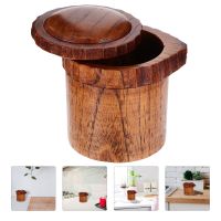 【CW】 Seasoning Dispenser Condiment Cellar Wood Jar Pot Soy Sauce Bowl Cocina Elegantes Saleros Para Vinegar