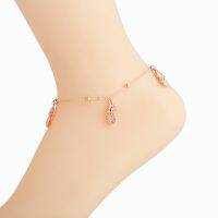 Anklets สำหรับผู้หญิงสับปะรดเครื่องประดับเท้าซัมเมอร์บีช Barefoot สร้อยข้อมือข้อเท้าบนขาหญิงสายรัดข้อเท้าอุปกรณ์โบฮีเมียน