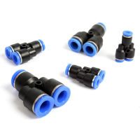 PY 3 Way Y shaped Tee Pneumatic 10mm 8mm 6mm 4mm 12mm OD Hose Tube Push In Air Gas Fitting Quick Fittings Connector Adapters 5Pcs