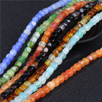 8Mm Semulajadi Agates Batu Manik Lancar Persegi Bentuk Harimau Mata Longgar Spacer Manik Tuk Perhiasan Membuat DIY Azimat Gelang Kalung