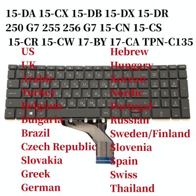 New Backlight keyboard For HP Pavilion 15-DA 15-CX 15-DB 15-DX 15-DR 250 G7 255 256 G7 15-CN 15-CS 15-CR 15-CW 17-BY 17-CA Basic Keyboards