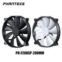 PHANTEKS F200SP สีดำพัดลมเคสคอมพิวเตอร์ปริมาณอากาศสูง200Mm 4Pin เงียบพัดลมทำความเย็นแบริ่งไฮดรอลิก FDB