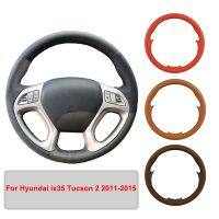 【YF】 Hand-stitched Artificial Leather Car Steering Wheel Cover For Hyundai ix35 Tucson 2 2011-2015 Original Braid