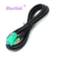 Biurlink สายเคเบิลอินพุต3.5มม. สำหรับรถยนต์,สายเคเบิลอินพุตสำหรับ Renault Clio Megane สเปซ Kangoo Laguna 2005 2006 2007 2008 2009 2010