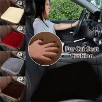 Plush Car Seat Cushion Winter Warm Car Seat Cover Fluffy Car Seat Cover Sets For Women Front Rear Mat Long Plush Car Seat Cover