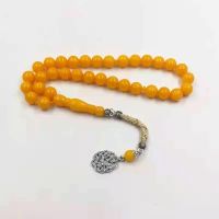 Tasbih Resina Arancione Regalo Musulmano Rosario Perlina Preghiera Islamica Perline Gioielli Arabi Misbaha 33 Perline Gioielli Turchi Bracciali Regalo