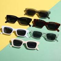 【hot】 Fashion Rectangle Frame Sunglasses Brand Designer Glasses Female Ins Eyewear