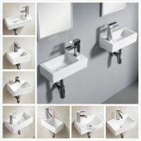 [COD] Small wall-mounted washbasin ceramic pool tempered combined bathroom apartment bracket water