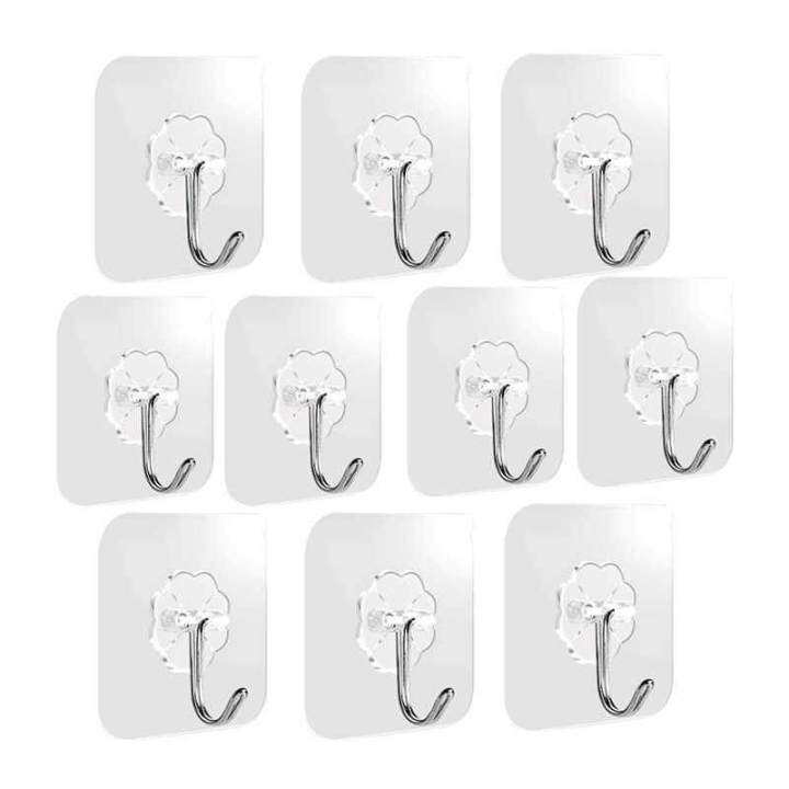 8Pcs Hook Transparent Wall-mounted Wall Hook Suitable for Families ...