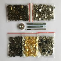 【CW】 50Set Leather Fasteners Kit10mm 12mm 15mm Metal Snaps Press Studs4 Installation Tools for