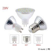 【☊HOT☊】 dongdangx59 แก้วสปอตไลท์ไฟ Led Gu10 Mr16 E27หลอดไฟ Led 220V 8W 6W 4W โคมไฟ Led Gu 10 Gu5.3 Smd2835 Lampadine เทียนโคมระย้า