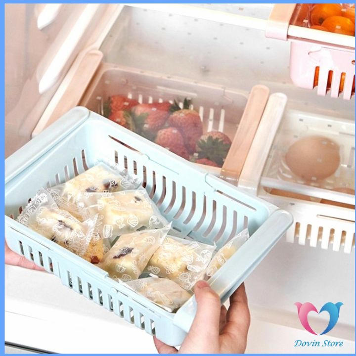 ลิ้นชักตู้เย็น-ลิ้นชักเพิ่มที่เก็บของในตู้เย็น-ลิ้นชักอเนกประสงค์-ปรับขนาดได้-เพิ่มพื้นที่ในการจัดเก็บของ