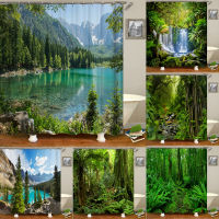 Forest Natural Scenery Shower Curtains 3d Printing Bath Curtains Polyester Washable Fabric With Hooks Home Decorative Screen