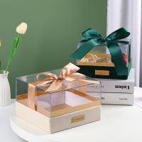 Acrylic Flower Box Acrylic Plastic Square Candy Party Treat Gift Box Boxes Containers With Lids For Valentine 39;s Day Mother 39;s Day