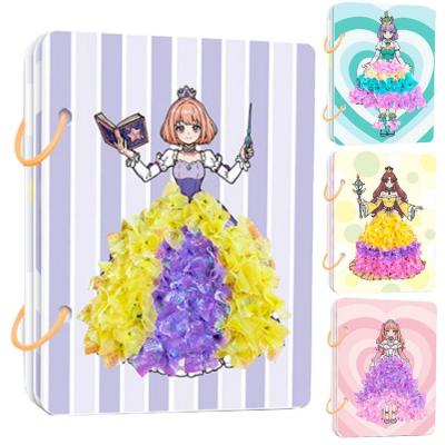 Watercolor Painting Book 6-in-1 3D DIY Cartoon Coloring Book Kids Art Education Book Childhood Infinite Dream Hand-Painted Princess Dress-up Activity Books for Kids supple