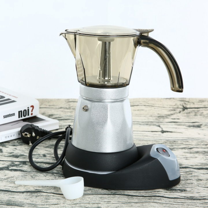 เครื่องทำกาแฟ-มอคค่าพอทไฟฟ้า-หม้อต้มชากาแฟ-electric-moka-pot