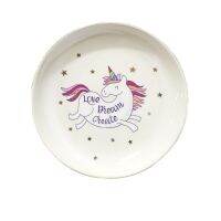 [COD] and trendy ceramic plate ins creative unicorn storage multi-functional display decoration