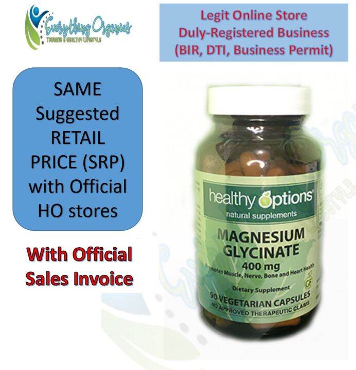 Healthy Options Magnesium Glycinate 90 Capsules Lazada PH